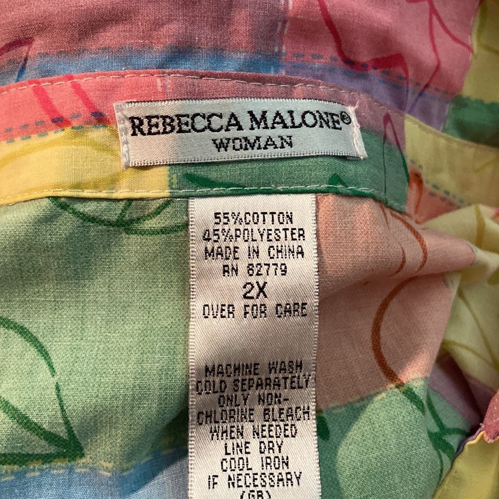 Vintage Rebecca Malone multicolored Button Up Shirt - Picture 7 of 8